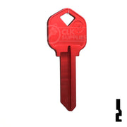 Uncut Aluminum Key Blank | Kwikset KW1 | Red Residential-Commercial Key JMA USA