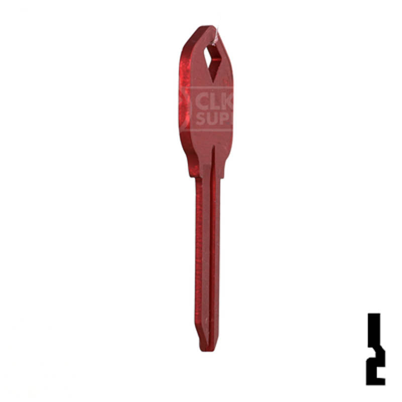 Uncut Aluminum Key Blank | Kwikset KW1 | Red Residential-Commercial Key JMA USA