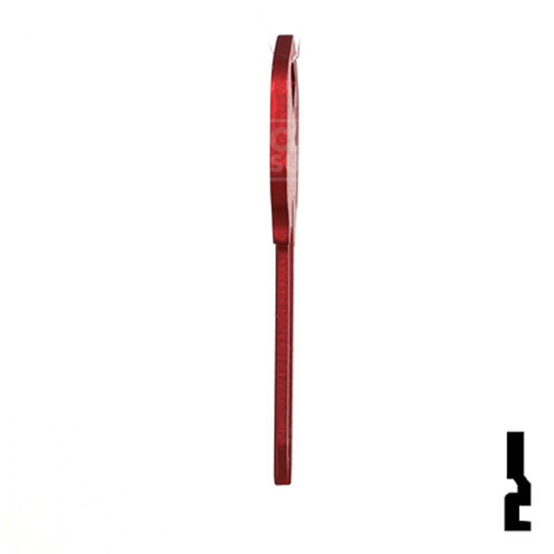 Uncut Aluminum Key Blank | Kwikset KW1 | Red Residential-Commercial Key JMA USA