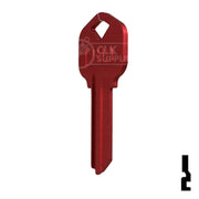 Uncut Aluminum Key Blank | Kwikset KW1 | Red Residential-Commercial Key JMA USA