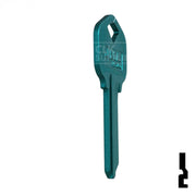 Uncut Aluminum Key Blank | Kwikset KW1 | Turquoise Residential-Commercial Key JMA USA