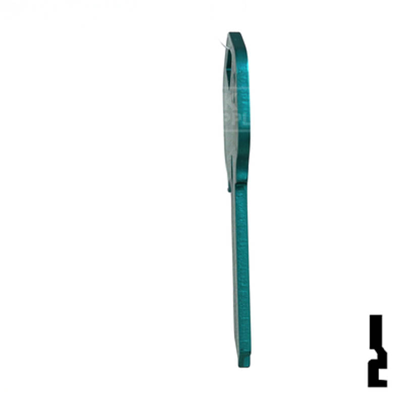 Uncut Aluminum Key Blank | Kwikset KW1 | Turquoise Residential-Commercial Key JMA USA