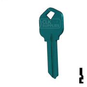Uncut Aluminum Key Blank | Kwikset KW1 | Turquoise Residential-Commercial Key JMA USA