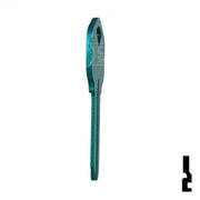 Uncut Aluminum Key Blank | Kwikset KW1 | Turquoise Residential-Commercial Key JMA USA