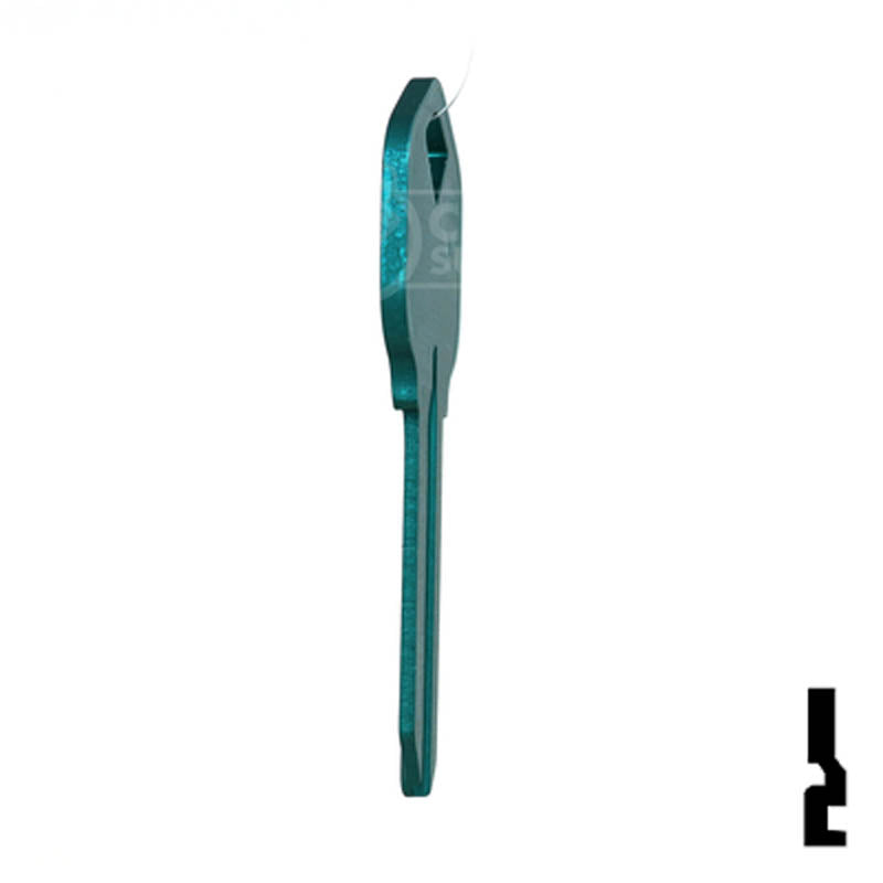 Uncut Aluminum Key Blank | Kwikset KW1 | Turquoise Residential-Commercial Key JMA USA
