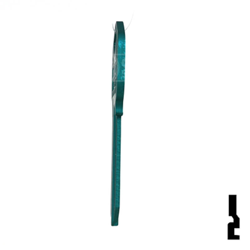 Uncut Aluminum Key Blank | Kwikset KW1 | Turquoise Residential-Commercial Key JMA USA