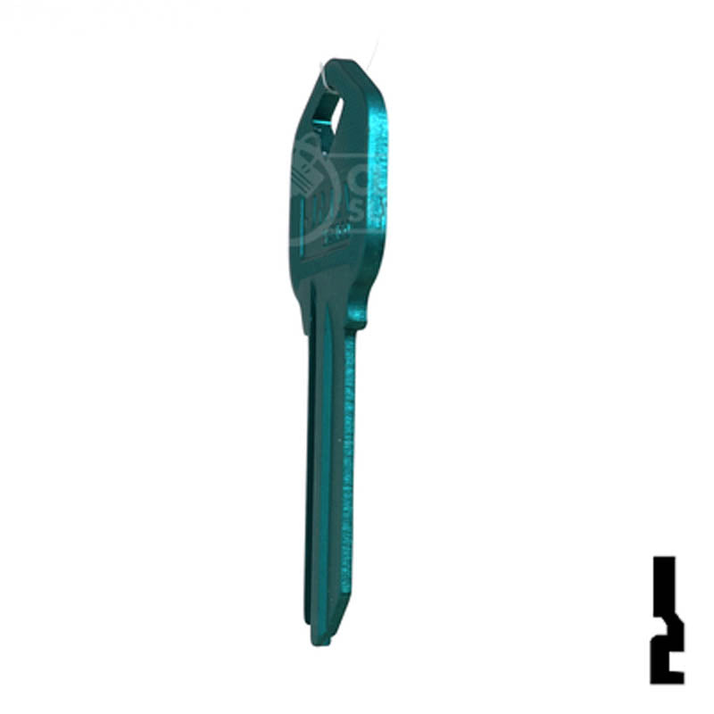 Uncut Aluminum Key Blank | Kwikset KW1 | Turquoise Residential-Commercial Key JMA USA