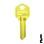Uncut Aluminum Key Blank | Kwikset KW1 | Yellow Residential-Commercial Key JMA USA