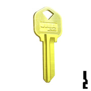 Uncut Aluminum Key Blank | Kwikset KW1 | Yellow Residential-Commercial Key JMA USA