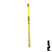 Uncut Aluminum Key Blank | Kwikset KW1 | Yellow Residential-Commercial Key JMA USA