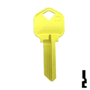 Uncut Aluminum Key Blank | Kwikset KW1 | Yellow Residential-Commercial Key JMA USA