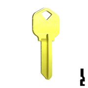Uncut Aluminum Key Blank | Kwikset KW1 | Yellow Residential-Commercial Key JMA USA