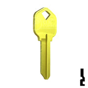 Uncut Aluminum Key Blank | Kwikset KW1 | Yellow Residential-Commercial Key JMA USA