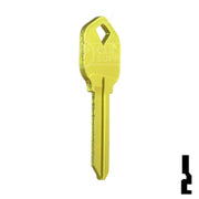 Uncut Aluminum Key Blank | Kwikset KW1 | Yellow Residential-Commercial Key JMA USA