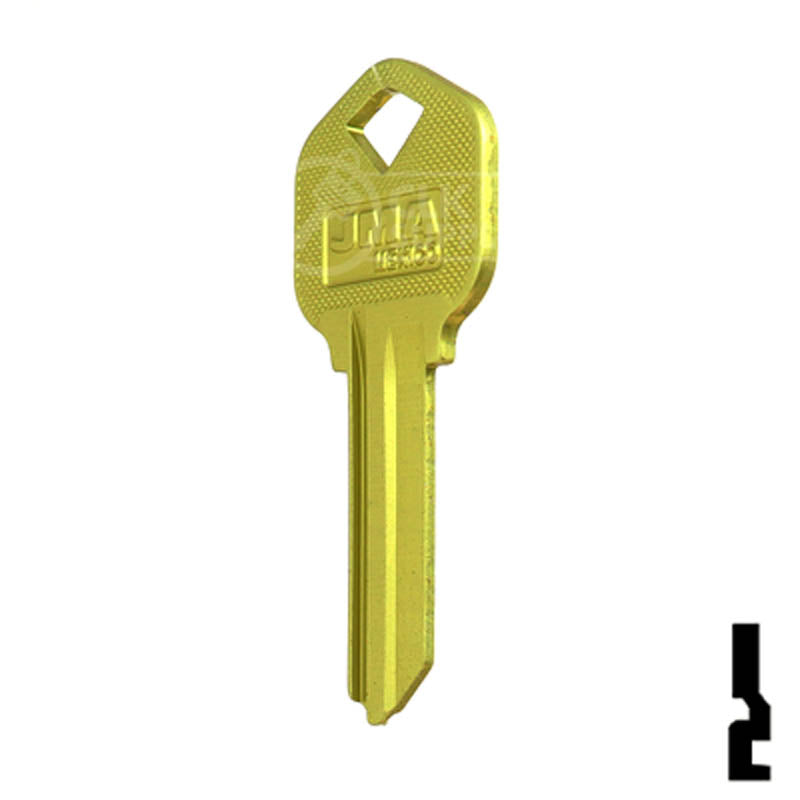 Uncut Aluminum Key Blank | Kwikset KW1 | Yellow Residential-Commercial Key JMA USA