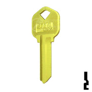 Uncut Aluminum Key Blank | Kwikset KW1 | Yellow Residential-Commercial Key JMA USA