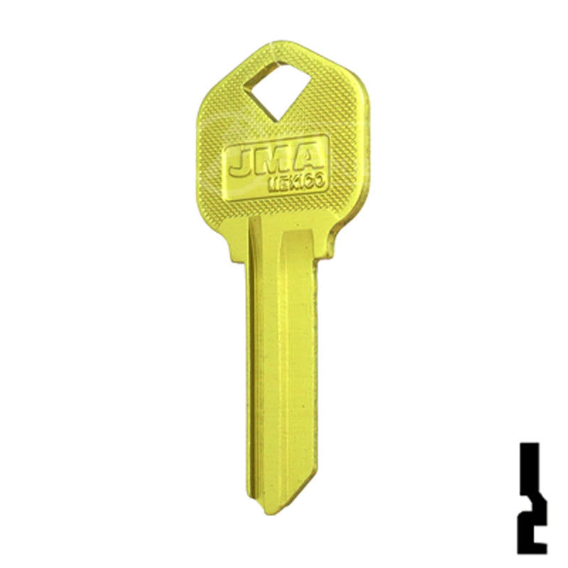 Uncut Aluminum Key Blank | Kwikset KW1 | Yellow Residential-Commercial Key JMA USA