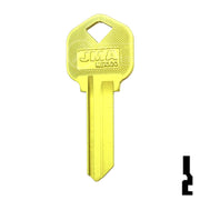 Uncut Aluminum Key Blank | Kwikset KW1 | Yellow Residential-Commercial Key JMA USA