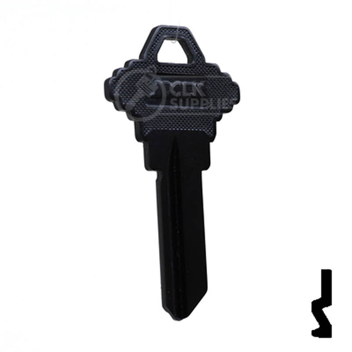 Uncut Aluminum Key Blank | Schlage SC1 | Black Residential-Commercial Key JMA USA