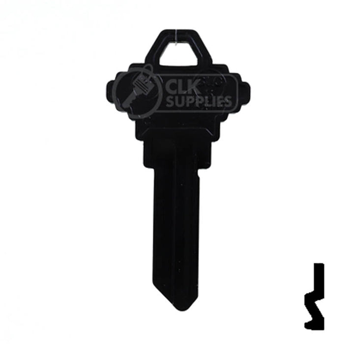 Uncut Aluminum Key Blank | Schlage SC1 | Black Residential-Commercial Key JMA USA