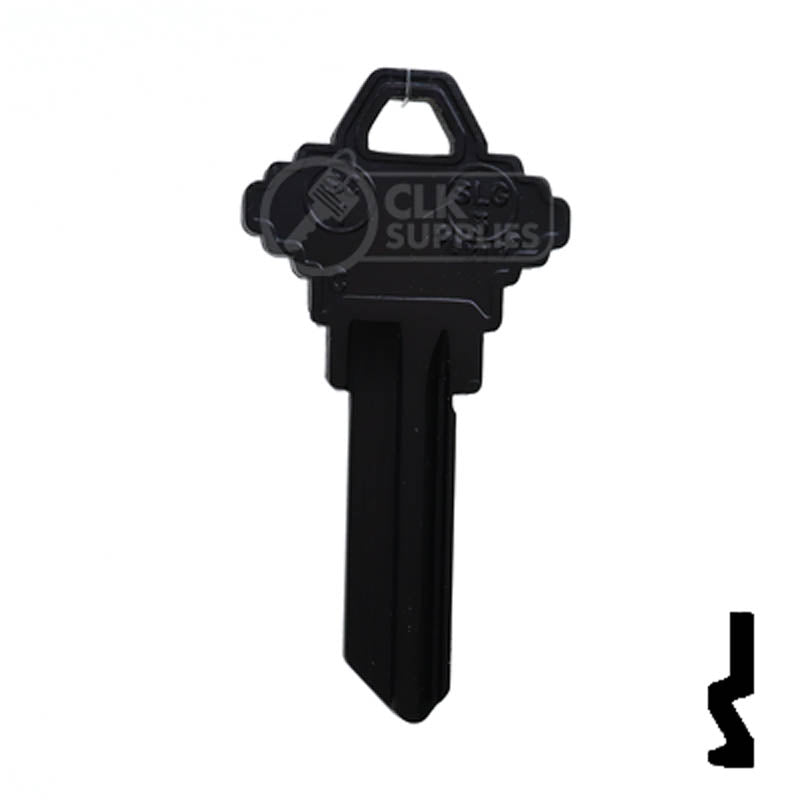 Uncut Aluminum Key Blank | Schlage SC1 | Black Residential-Commercial Key JMA USA