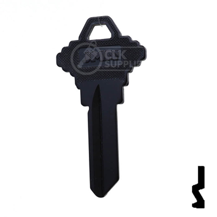 Uncut Aluminum Key Blank | Schlage SC1 | Black Residential-Commercial Key JMA USA