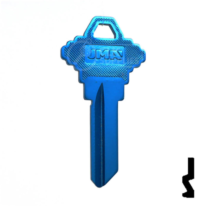 Uncut Aluminum Key Blank | Schlage SC1 | Blue Residential-Commercial Key JMA USA