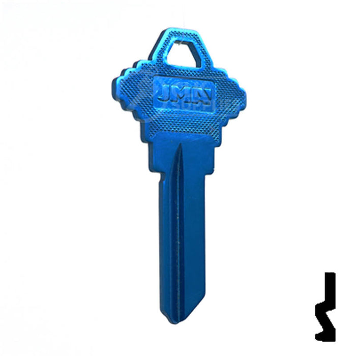 Uncut Aluminum Key Blank | Schlage SC1 | Blue Residential-Commercial Key JMA USA