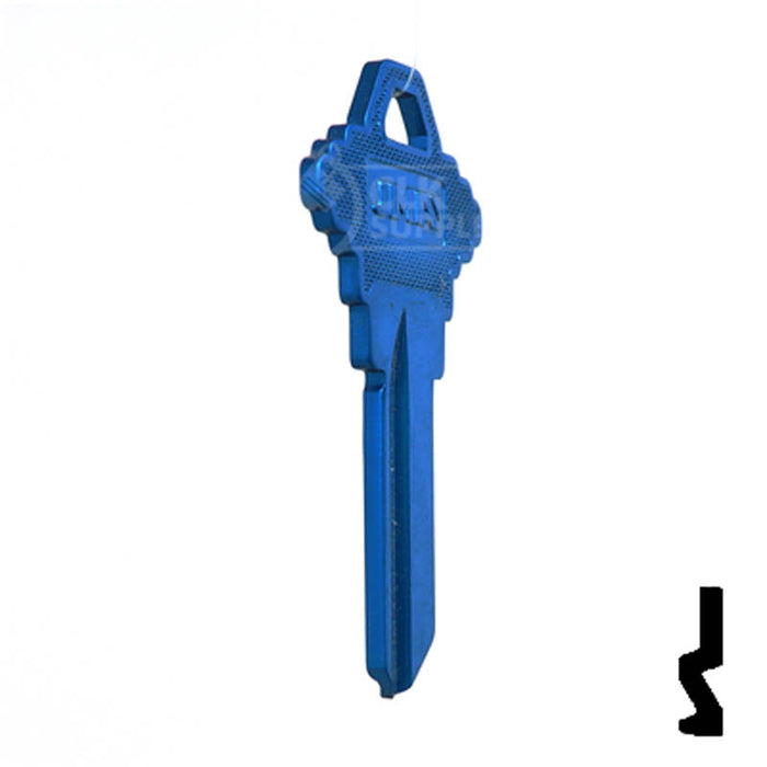 Uncut Aluminum Key Blank | Schlage SC1 | Blue Residential-Commercial Key JMA USA