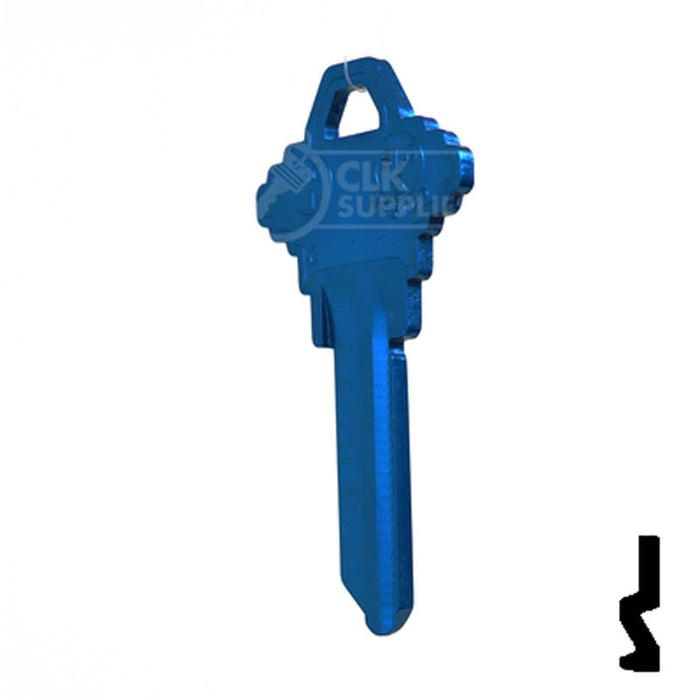 Uncut Aluminum Key Blank | Schlage SC1 | Blue Residential-Commercial Key JMA USA