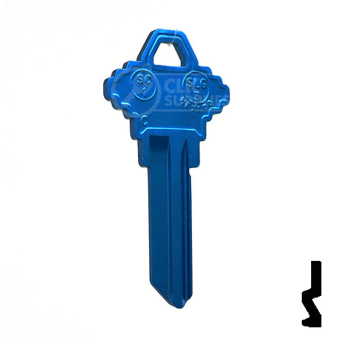 Uncut Aluminum Key Blank | Schlage SC1 | Blue Residential-Commercial Key JMA USA