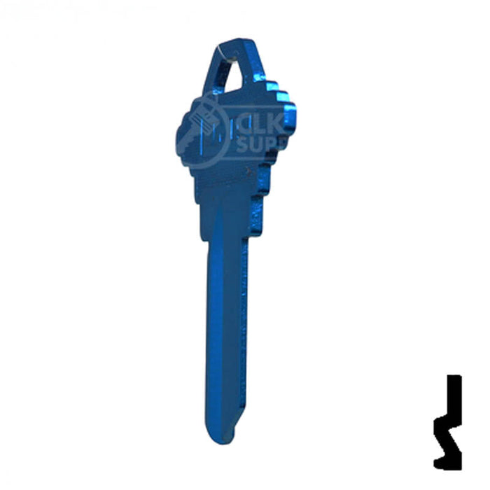 Uncut Aluminum Key Blank | Schlage SC1 | Blue Residential-Commercial Key JMA USA