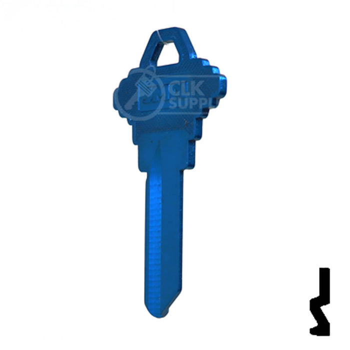 Uncut Aluminum Key Blank | Schlage SC1 | Blue Residential-Commercial Key JMA USA