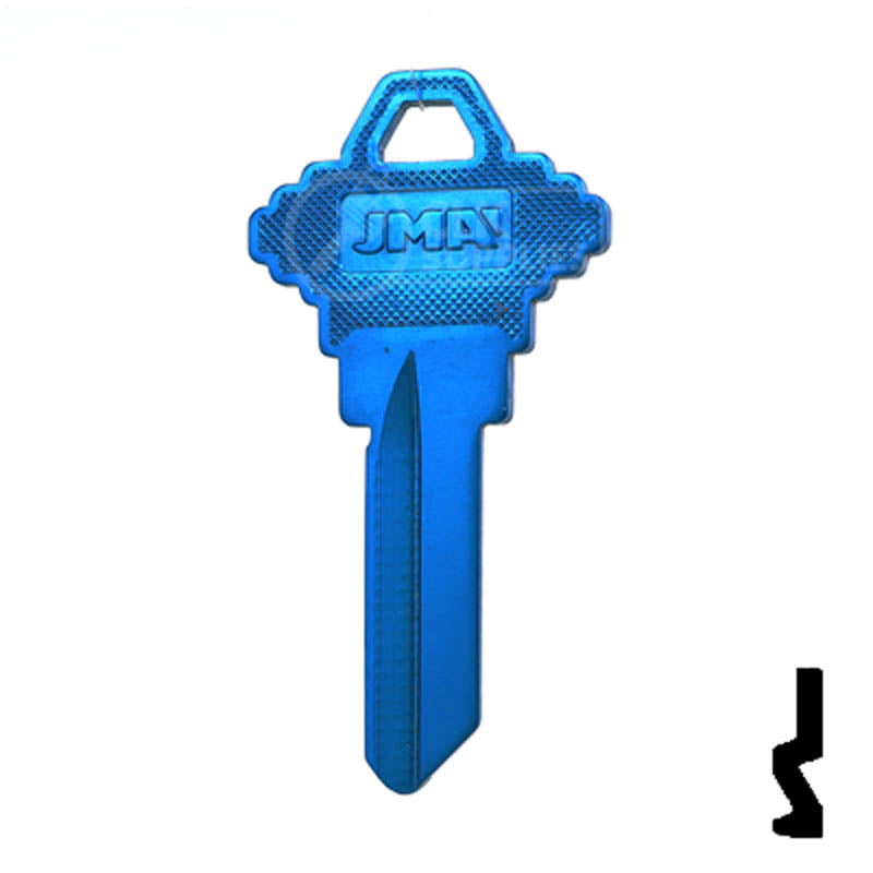 Uncut Aluminum Key Blank | Schlage SC1 | Blue — CLK Supplies
