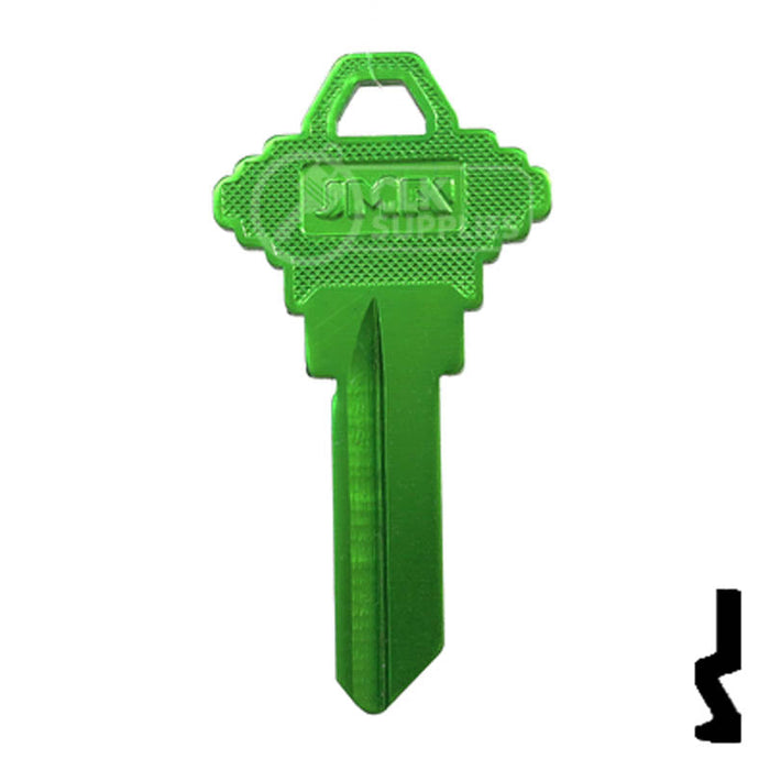 Uncut Aluminum Key Blank | Schlage SC1 | Green Residential-Commercial Key JMA USA