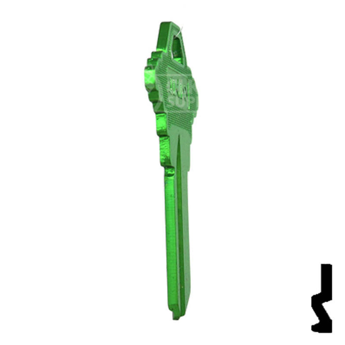 Uncut Aluminum Key Blank | Schlage SC1 | Green Residential-Commercial Key JMA USA