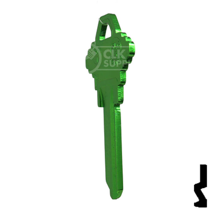 Uncut Aluminum Key Blank | Schlage SC1 | Green Residential-Commercial Key JMA USA