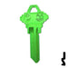 Uncut Aluminum Key Blank | Schlage SC1 | Green Residential-Commercial Key JMA USA