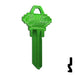 Uncut Aluminum Key Blank | Schlage SC1 | Green Residential-Commercial Key JMA USA