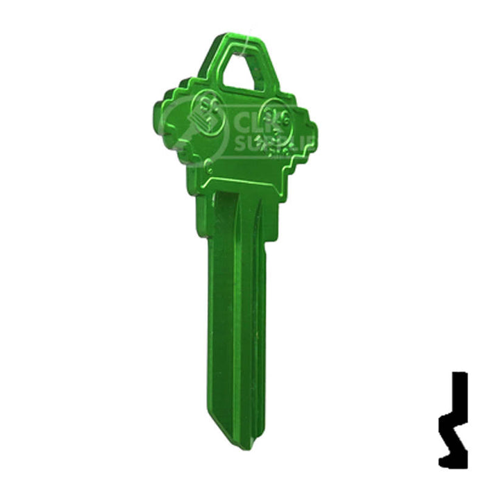 Uncut Aluminum Key Blank | Schlage SC1 | Green Residential-Commercial Key JMA USA