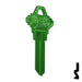 Uncut Aluminum Key Blank | Schlage SC1 | Green Residential-Commercial Key JMA USA