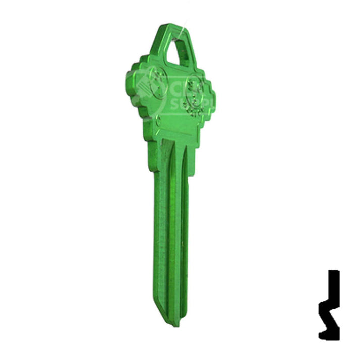 Uncut Aluminum Key Blank | Schlage SC1 | Green Residential-Commercial Key JMA USA