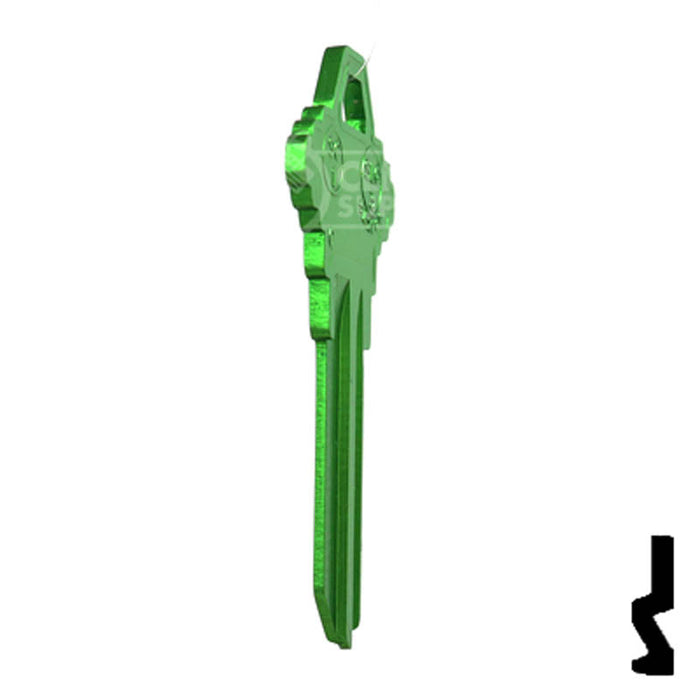 Uncut Aluminum Key Blank | Schlage SC1 | Green Residential-Commercial Key JMA USA