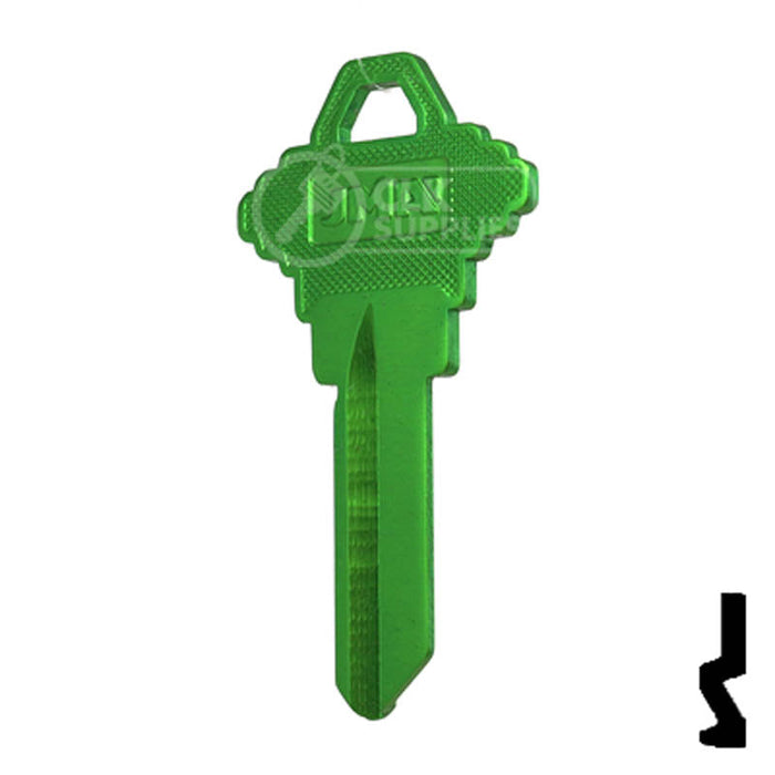 Uncut Aluminum Key Blank | Schlage SC1 | Green Residential-Commercial Key JMA USA