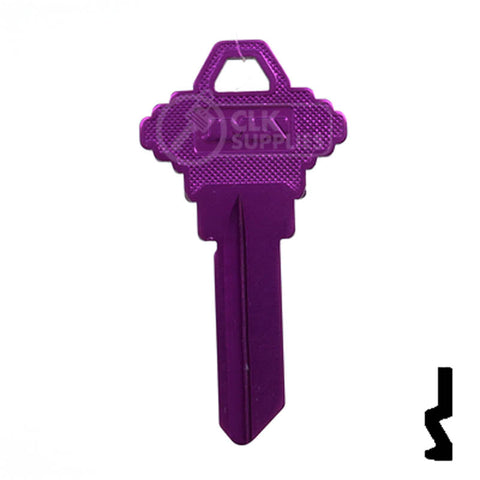 Uncut Aluminum Key Blank | Schlage SC1 | Lilac Residential-Commercial Key JMA USA