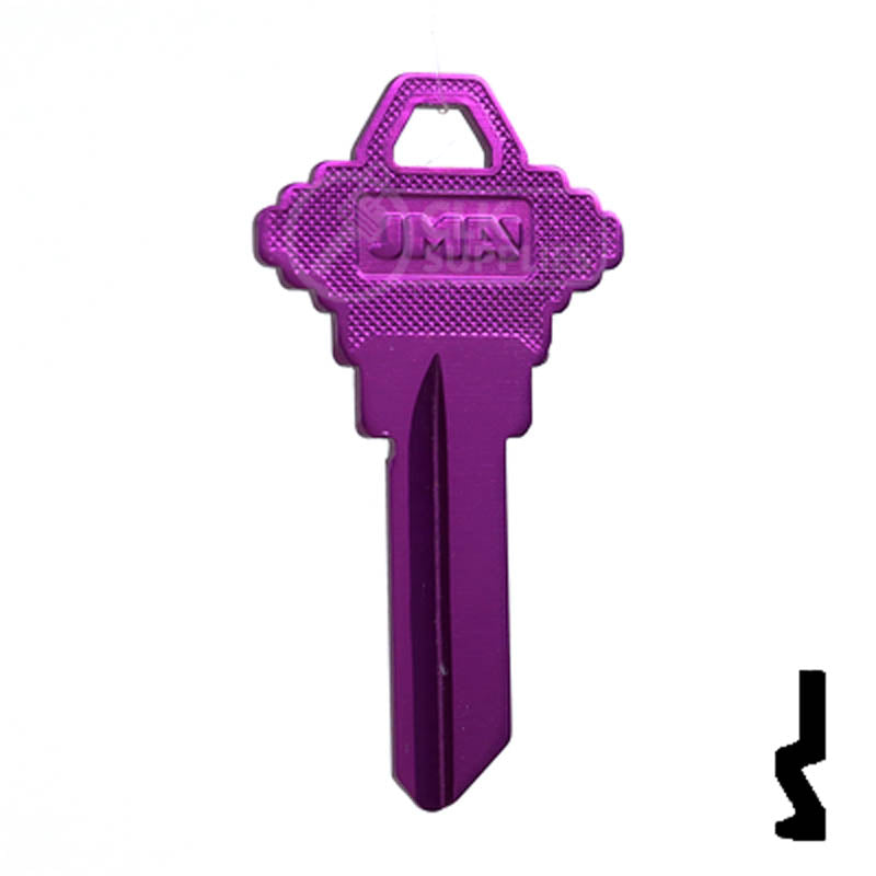 Uncut Aluminum Key Blank | Schlage SC1 | Lilac Residential-Commercial Key JMA USA