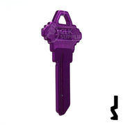 Uncut Aluminum Key Blank | Schlage SC1 | Lilac Residential-Commercial Key JMA USA