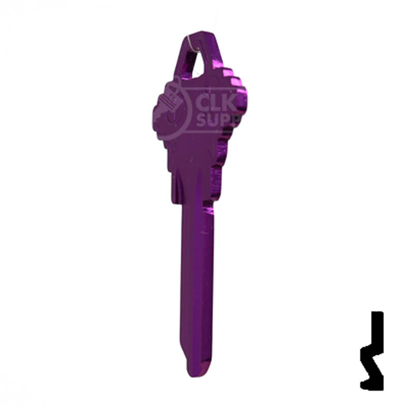 Uncut Aluminum Key Blank | Schlage SC1 | Lilac Residential-Commercial Key JMA USA