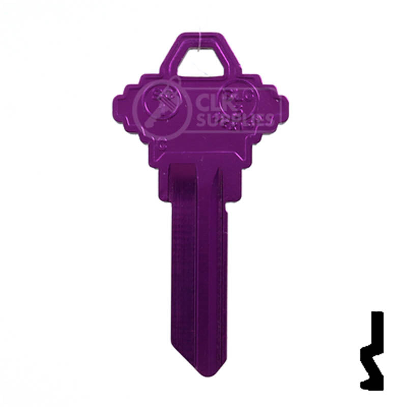 Uncut Aluminum Key Blank | Schlage SC1 | Lilac Residential-Commercial Key JMA USA