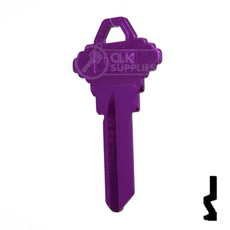 Uncut Aluminum Key Blank | Schlage SC1 | Lilac Residential-Commercial Key JMA USA
